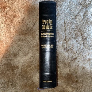 New Analytical Indexed Edition Holy Bible KJV Morocco Leather 1966 w/Concordance - Bild 1 von 8