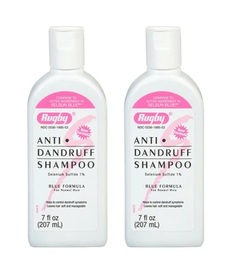 2 Pack Rugby Selenium Sulfide Anti Dandruff Shampoo 7 Oz (207 ml) Fast Shipping - Image 1 of 4