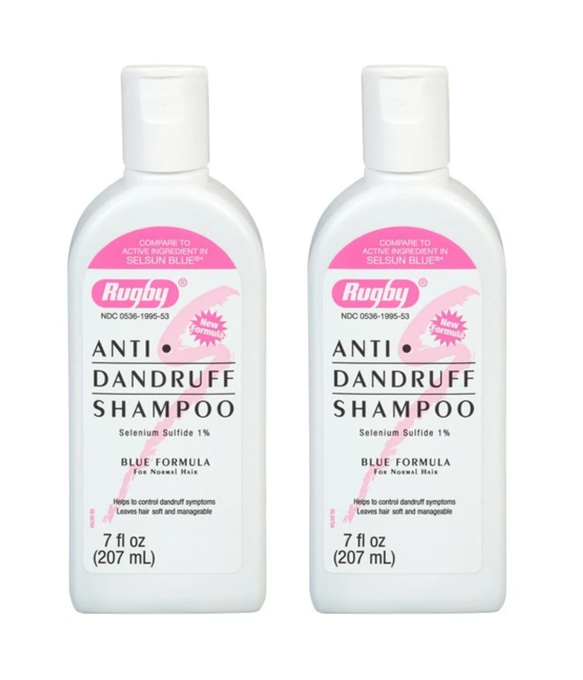 2 Pack Rugby Selenium Sulfide Anti Dandruff Shampoo 7 Oz (207 ml) Fast Shipping - Image 1 of 4