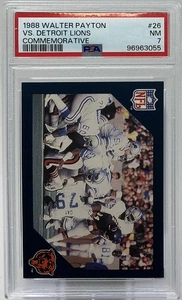 Walter Payton PSA 7 -1988 Tribute Set #26 “Taking The Lions’ Lunch Money” -Bears - Picture 1 of 8