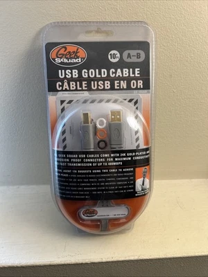 GEEK SQUAD 10' ft - USB 2.0 - Gold Cable Extension - A/B Connection - GS-10UAB - Image 1 of 2