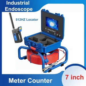 7'' Sewer Pipe Inspection Camera 512HZ Locator Meter Counter DVR IP68 Waterproof - Picture 1 of 21