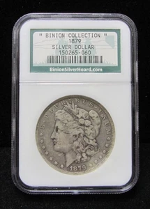 BINION COLLECTION - 1879 MORGAN SILVER DOLLAR - NGC CERTIFIED - Picture 1 of 4