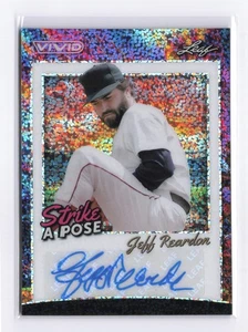 2024 Leaf Vivid Jeff Reardon (5/10) Strike A Pose Auto Sparkle Refractor (BOS) - Picture 1 of 2