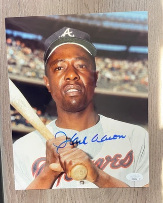 Hank Aaron Signed/Autographed 8x10 JSA - Image 1 of 4