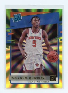 Immanuel Quickley RC 2020-21 Donruss Green Yellow Laser Rated Rookie #213 Knicks - Bild 1 von 2