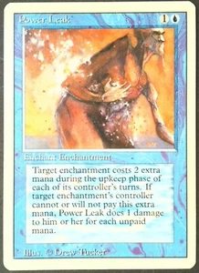 Power Leak Revised Edition Magic The Gathering MTG 3rd Ed HP 1994 BLUE - Picture 1 of 2