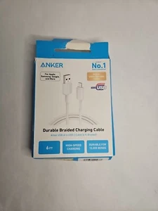 Anker 6' Braided USB-C to USB-A Charging Cable - White - Picture 1 of 5