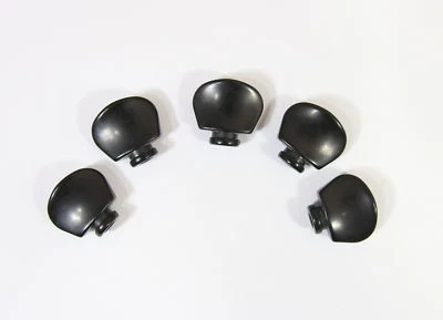 for Banjo tuner machine heads black plastic buttons 5 pieces-BX - Image 1 of 2