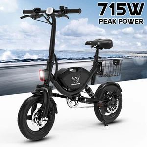 14" Electric Bike for Adults 715W E-Bike 36V Foldable Bicycle UL 2849 Certified - Picture 1 of 9