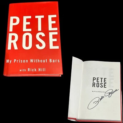 PETE ROSE HAND SIGNED AUTOGRAPHED BIOGRAPHY BOOK MY PRISON WITHOUT BARS RARE - Image 1 of 3