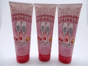 3 BATH & BODY WORKS CHAMPAGNE SPRINKLES FRAGRANT BODY CREAM 8 oz /236 mL NEW - Picture 1 of 9