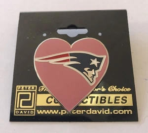 New England Patriots Heart Pin I Love Logo Lapel Collectible NFL Licensed - Picture 1 of 3