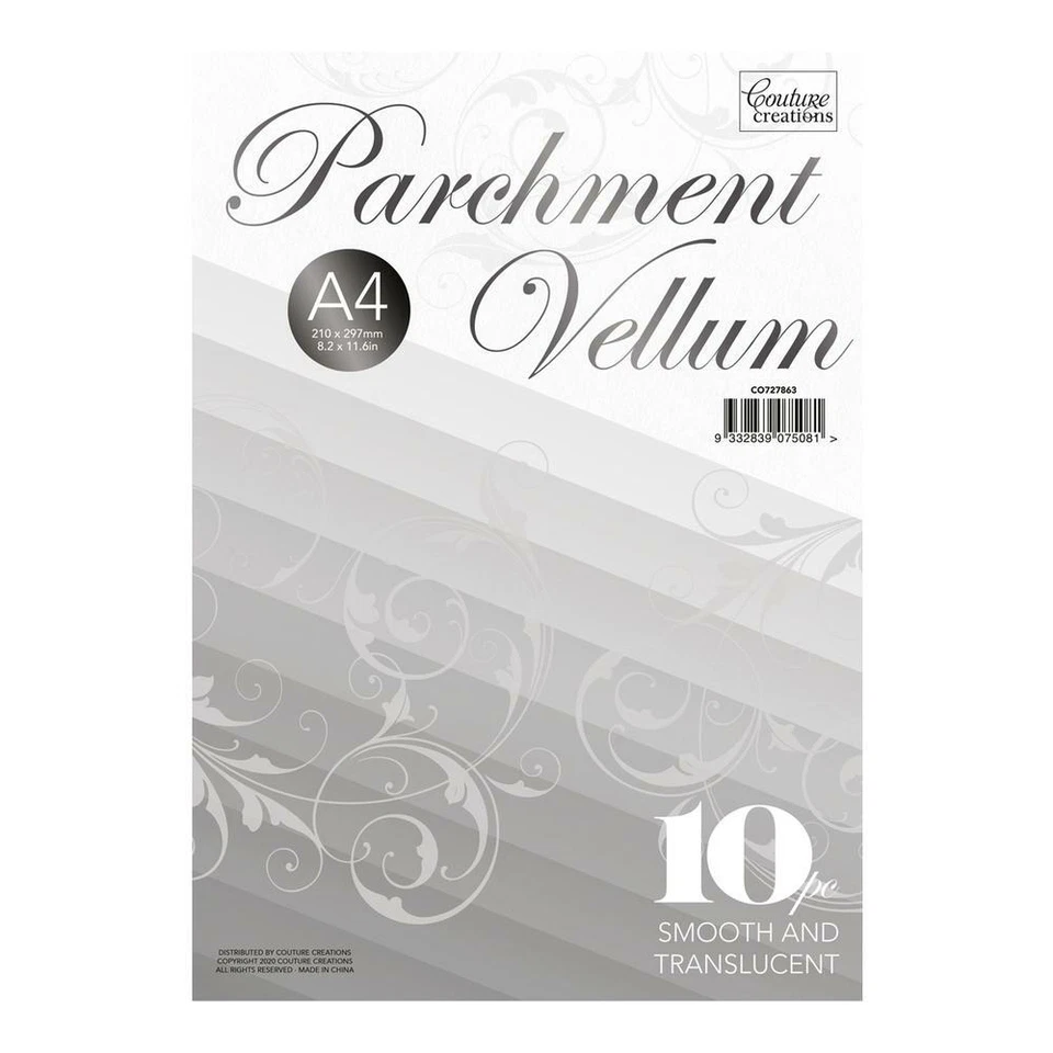 Parchment Vellum A4 10pk - Couture Creations - image 1 of 1