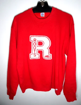 Vintage 90s Roots Russell Athletic Sweatshirt Large Men Crewneck Pullover Canada - Image 1 of 4