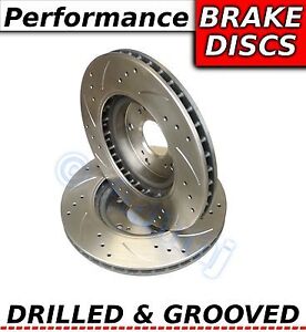 VW SCIROCCO 2.0 TSi 9/08-6/10 255MM Drilled & Grooved Sport REAR Brake Discs