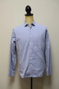 BILLY REID Langarmhemd blau weiß Knopfleiste Baumwolle Größe L - Bild 1 von 5