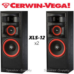2 Cerwin Vega Xls-12 3-Way 12" Floor Speakers Home Audio Tower Set Lot Pair
