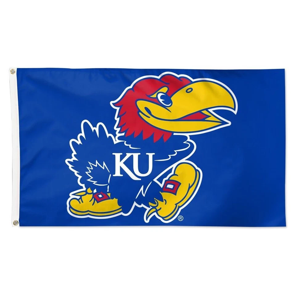 KANSAS JAYHAWKS LOGO 3'X5' TEAM FLAG NEW WINCRAFT 👀 - Image 1 of 1