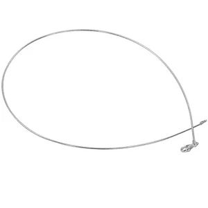 925 Solid Sterling Silver Italian Round Omega Chain 1 mm Beautiful Chain 16 in - Picture 1 of 4