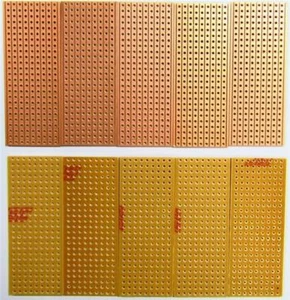 10 x Electronics Prototyping Stripboard 25x64mm 9 Tracks x 25 Holes Veroboard  - Picture 1 of 1