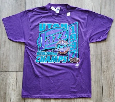 Utah Jazz XL Purple Shirt NBA 1997 Western Conference Champions FREE SHIPPING - Image 1 of 4