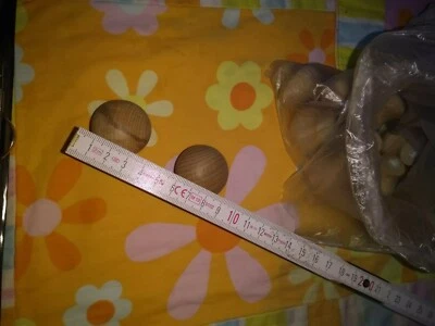 Möbelknöpfe Holz Natur rund  Durchm. 3,5 cm   10St. Set - Bild 1 von 2