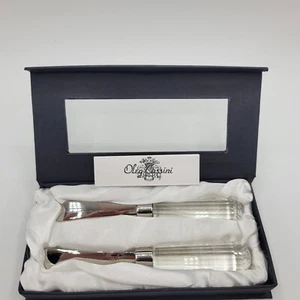 OLEG CASSINI LUCY CRYSTAL SPREADER 2 KNIFE SET NEW BOX - Picture 1 of 11
