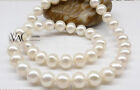 18"12-13Mm South Sea Genuine Perfect Round White Pearl Necklace Luster Aaa