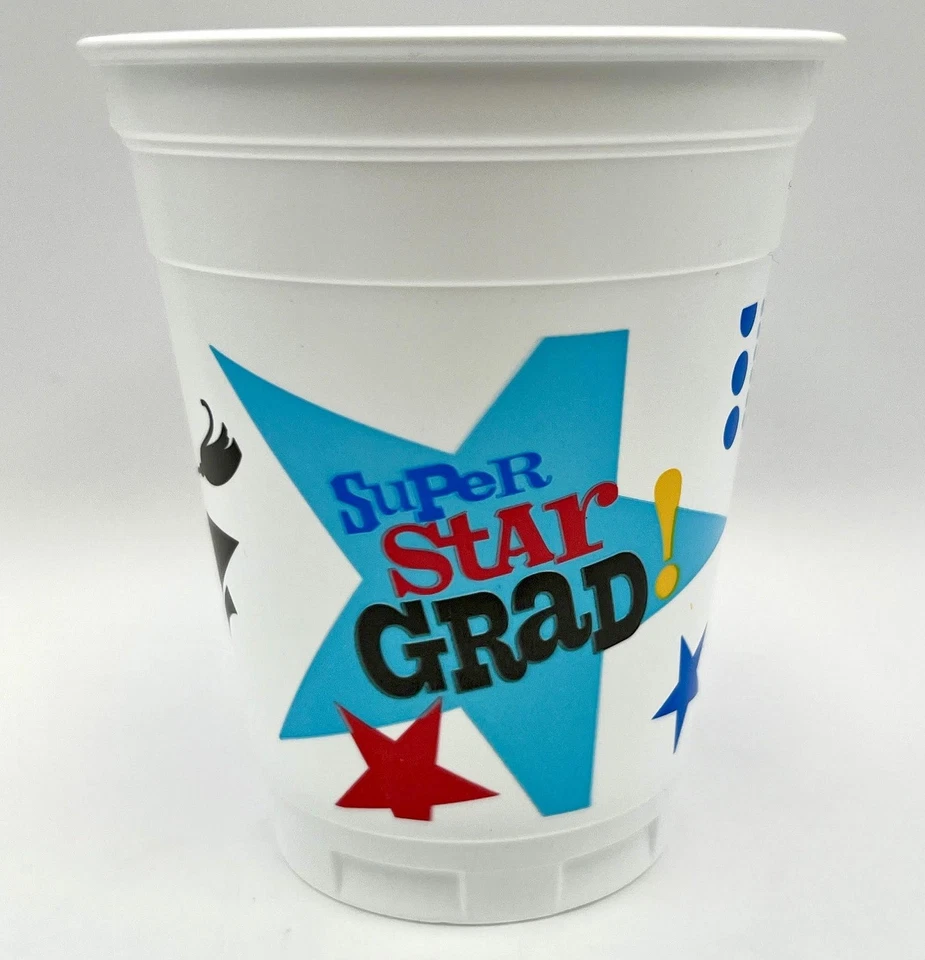 Superstar Grad School College Graduate Graduation Party 14 oz. Tazas de plástico Foto 1 de 1