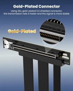 PCIe 5.0 Riser Kabel | RTX5090 RTX4090 RX9070 RX7900 GPU Ready | Kompatibel mit... - Bild 1 von 11