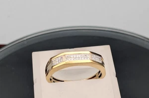 10k Gelbgold Diamant Akzent Herren Ring Größe 10,5 ~ 4,3g - Bild 1 von 10