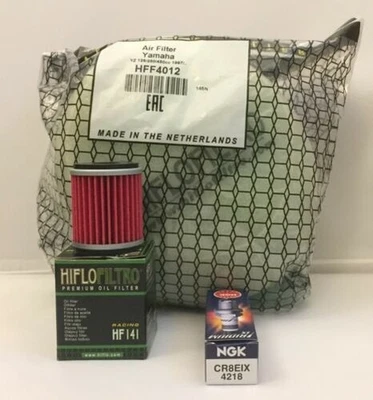 Kit de servicio para filtros y bujía de iridio NGK Yamaha YZ250F (2003 a 2008) Foto 1 de 4