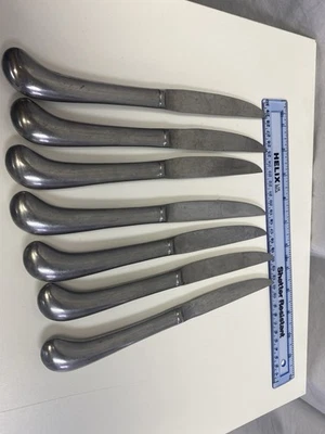 7 cuchillos para carne vintage ROGERS CO Japón cubiertos de acero inoxidable empuñadura pistola Foto 1 de 4