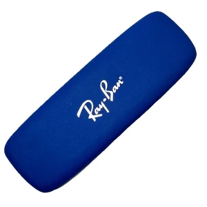 Ray Ban Blue Hard Case Eyeglass Sunglass Clam Shell - Picture 1 of 9