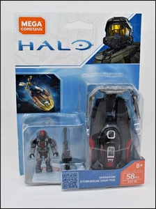 HALO MEGA CONSTRUX OPERATION STONEBREAK DROP POD UNSC METALLIC BLUE ODST FDY38 - Picture 1 of 8