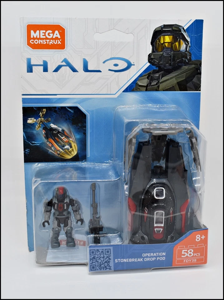 HALO MEGA CONSTRUX OPERATION STONEBREAK DROP POD UNSC METALLIC BLUE ODST FDY38 - Image 1 of 4