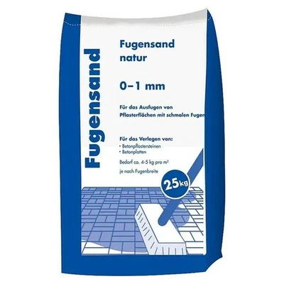 Fugensand 0-1 mm 25 kg Pflaster Naturstein Quarzsand Wasserdurchlässig Fugen - Bild 1 von 2