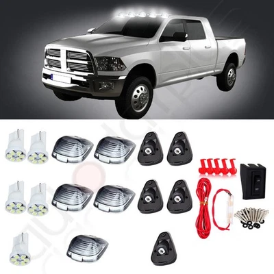 5 Smoke Cab Running Marker Light 6SMD White LED For Ford F-250 F-350 Super Duty - Image 1 of 4