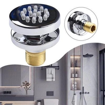 Cabezal de ducha giratorio redondo corporal masaje spa grifo rociador lateral 2 pulgadas ajustable☋ Foto 1 de 4