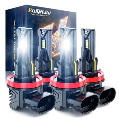 4Pcs LED Headlight High Low Beam Bulbs For Chrysler Town & Country 2008-2016 Kit - Imagem 1 de 4