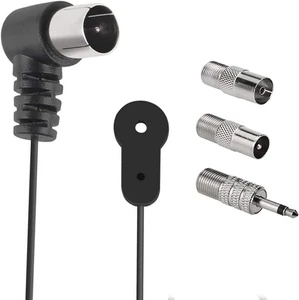 Innenbereich FM Antenne 75 Ohm mit Adapter für Stereo Radio Bluetooth Musikanlage - Bild 1 von 6