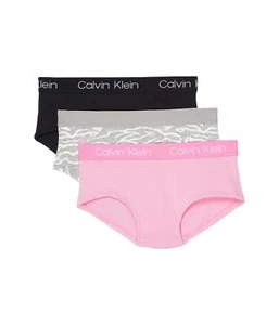 Calvin Klein 300165 Girls' Hipster Panties, 3-Pack, Black /Pink / Gray sz XL - Picture 1 of 2