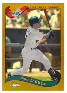 2002 Topps Chrome Gold Refractor #255 Paul LoDuca Los Angeles Dodgers BV$5 - Picture 1 of 1