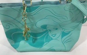 Loungefly X Disney Ariel Embossed 'The Little Mermaid' Aqua Tote Purse Bag - Picture 1 of 6