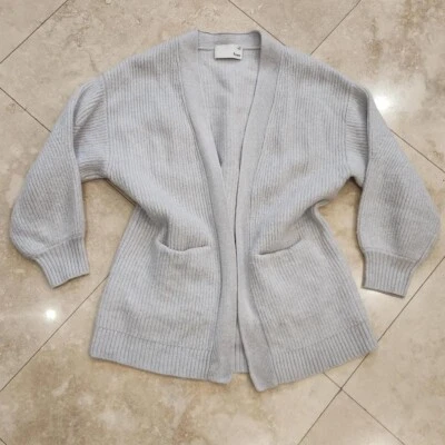 Cárdigan Aritzia 100% Lana Merino Wilfred Free Talla XS Gris Bolsillos Mujeres Lujo Foto 1 de 4