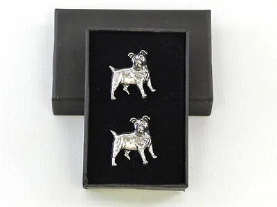 Jack Russell Terrier Dog  Fine English Pewter Cufflinks Gift Mens Boxed Foto 1 de 4