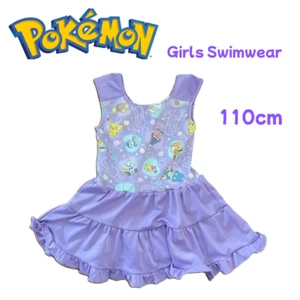 Kids Girls Swimsuit Beachwear Swimwear Pokemon Pikachu Swimming 110cm 4-5years - Picture 1 of 8