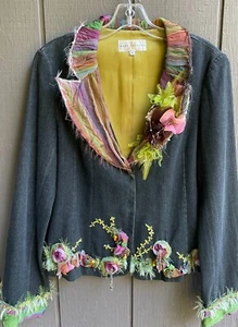 Mary Frances Demin Embellished Jkt. Size M - Picture 1 of 5