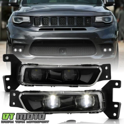 For 2017-2021 Jeep Grand Cherokee SRT LED Bumper Fog Lights Lamps Set Left+Right - Image 1 of 4